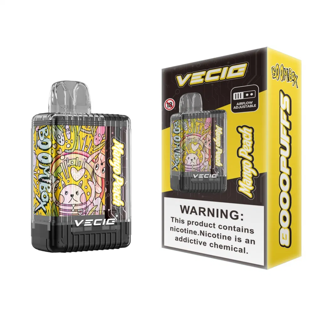 VECIG Factory Price Original Boombox 8000 puffs Disposable Vape Box Rechargeable Mesh Coil Adjustable Airflow 5% Nicotine Lost Vape Orion Bar 7500