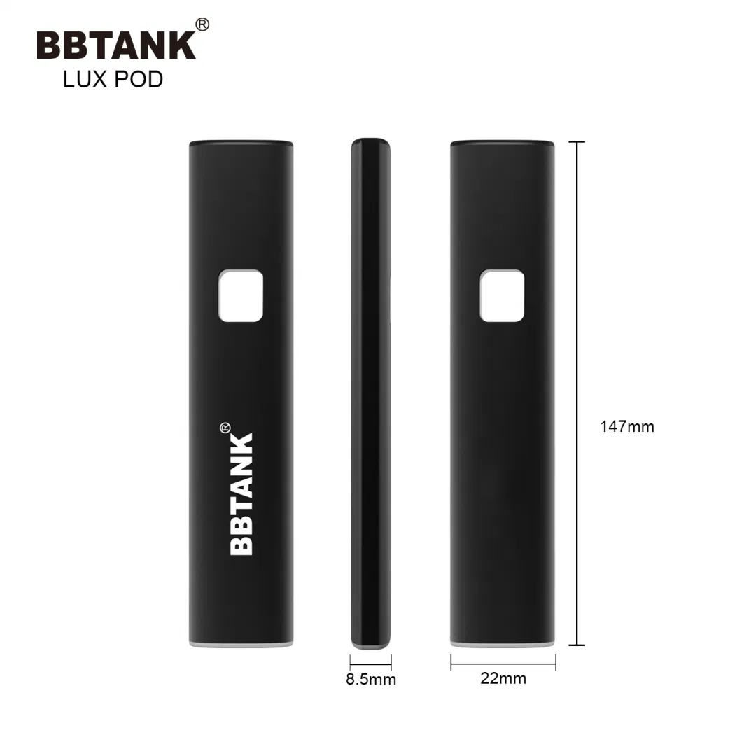 High Quality Bbtank Lux Custom 1ml Hhc Delta 10 D8 Pod Postless Disposable Vape Pen