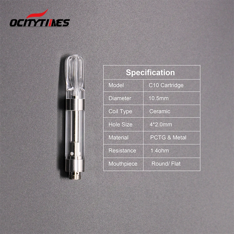 Ocitytimes 0.5 Ml Vape Cartridge Ceramic Vape Carts Ceramic Coil Custom Packaging