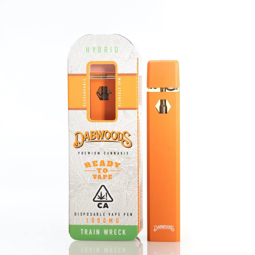 Dabwoods Carts Empty Cartridge Ceramic Coil Vaporizer 1ml Pods E-Cigarette 10 Flavors Dabwoods Disposable Live Resin Full Gram Vape Pen with Package Boxes