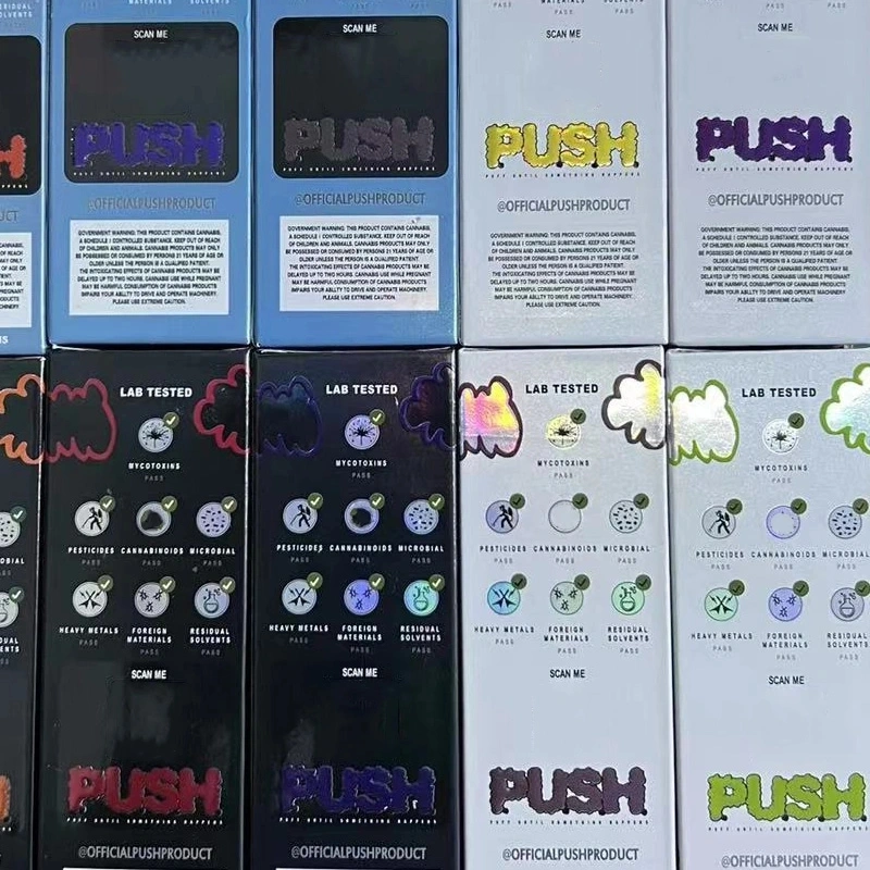 Push Disposable Vape 1.0ml Different Color Pod Cartridge Packaging 510 Battery Cigarette Electronic Empty Vaporizer Device