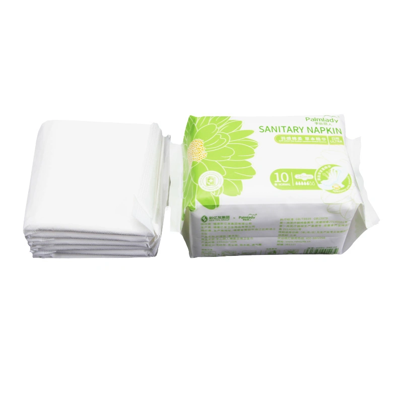 Palmlady Ultra Thin Women Sanitary Napkin Cotton Sanitary Napkin Day Use 245mm