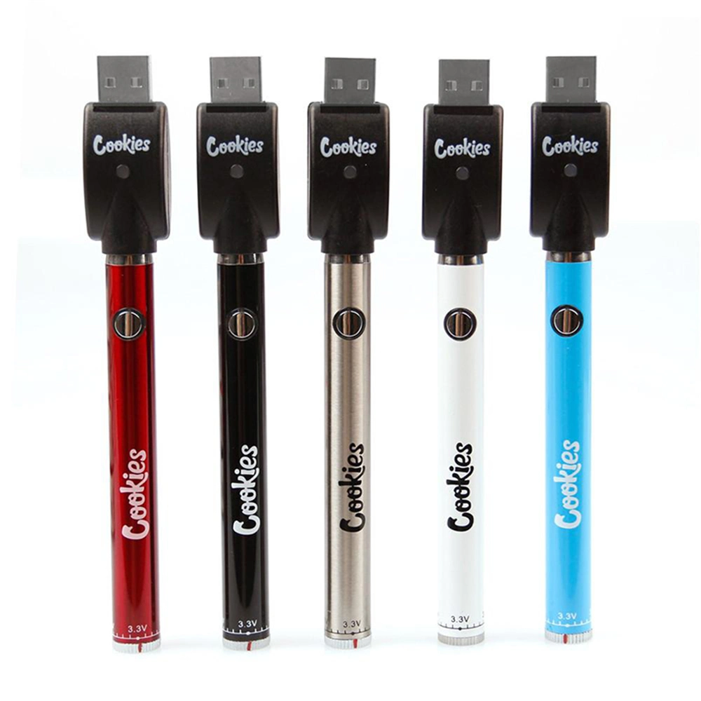 Bulk Cookies Twist 900mAh 510 Threaded Slim Adjusted Voltage Ecigarette Starter Kits with Bag