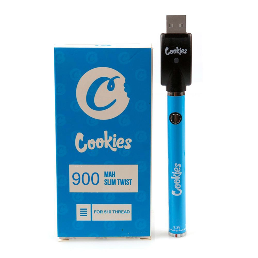 Bulk Cookies Twist 900mAh 510 Threaded Slim Adjusted Voltage Ecigarette Starter Kits with Bag