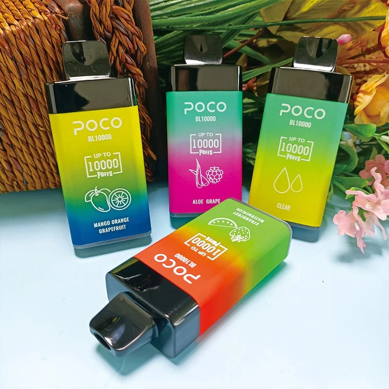 USA/Spain Warehouse 10K Puffs Poco Bl10000 Disposable Electronic Cigarette Airflow Mesh Coil Wholesale E Cigarette Type-C Rechargeable Prefilled 20ml E Juice