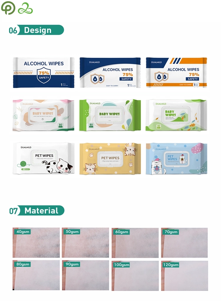 Factory Production of Ultra Compact Wet Wipes with Customize Packaging Bag