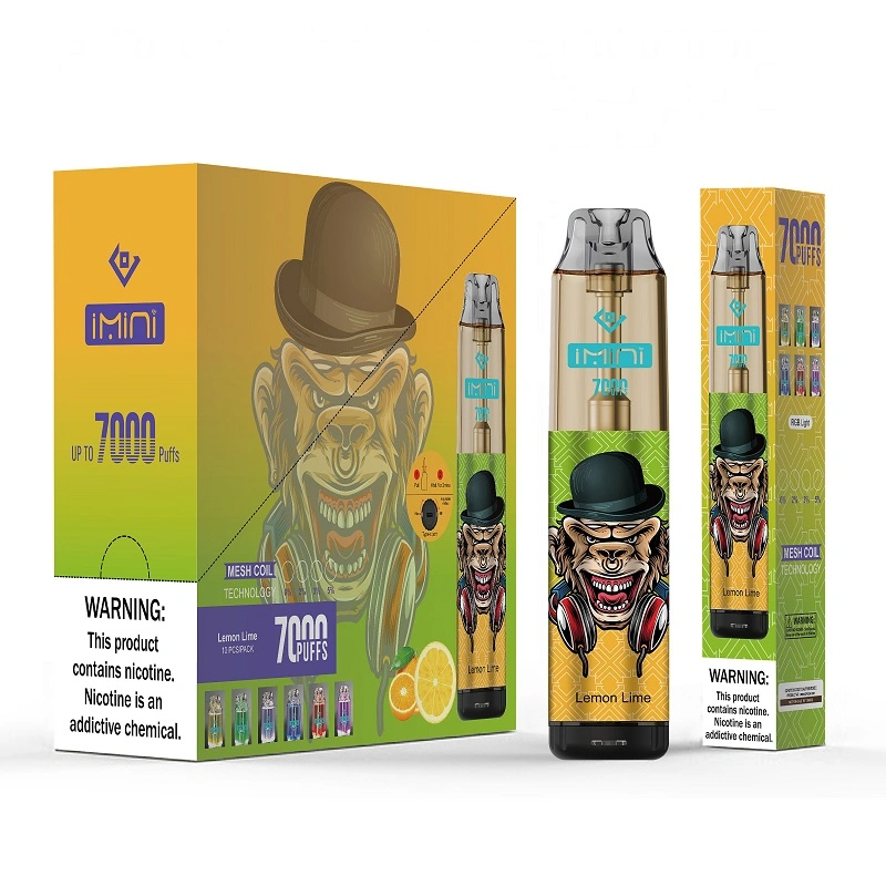 Original Gorilla Vape Imini Vape 7000 9000 12K P Disposable Vapor Pen Electronic Cigarettes 15ml Pod 6 Glowing Colors Air-Adjustable Thailand Vapor Pod Oil Core