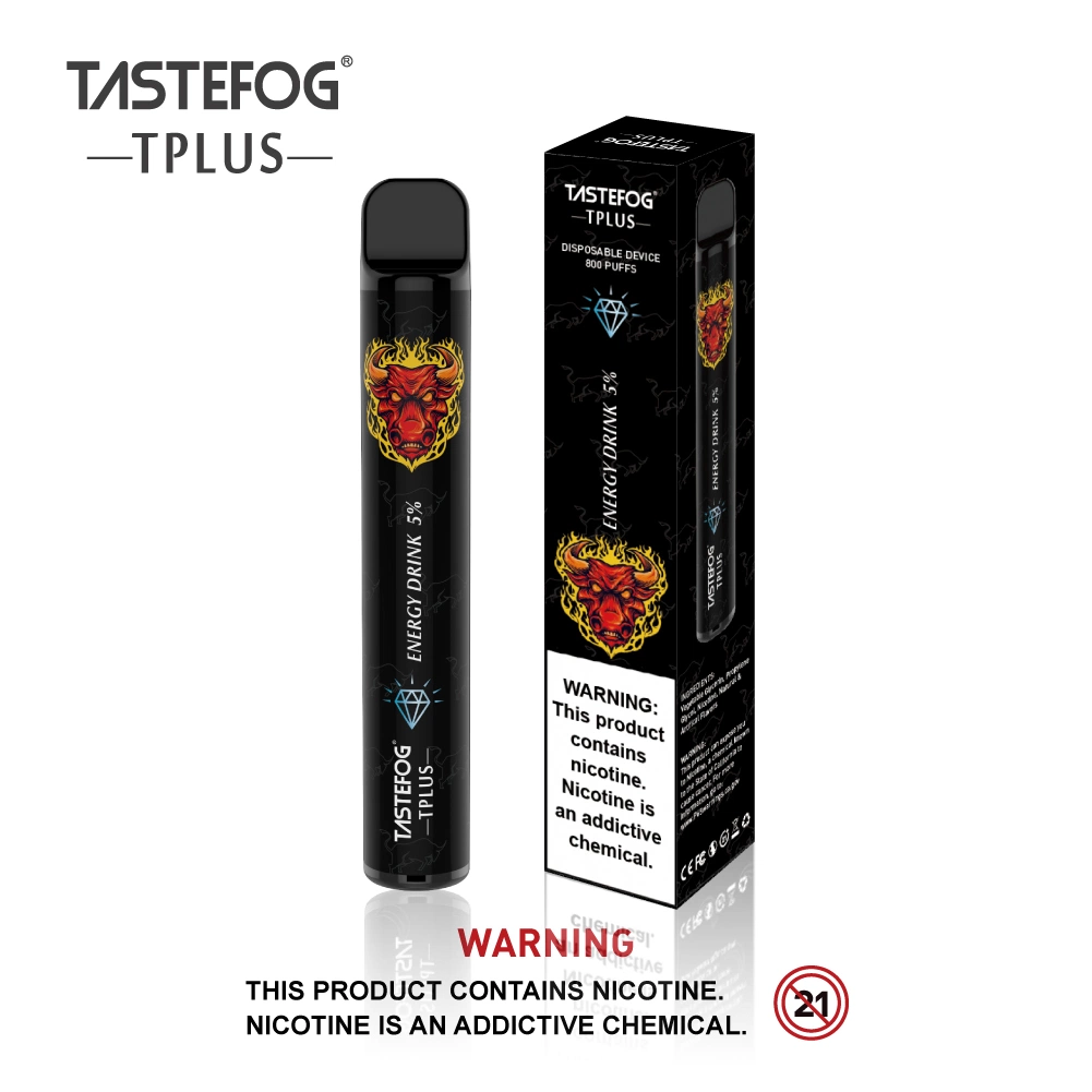 New Year Specials E Cigarette Tastefog Tplus 800 Puff Hookah Pen 3ml Fruit Flavor E-Liquid 20mg Nicotine Disposable Vape