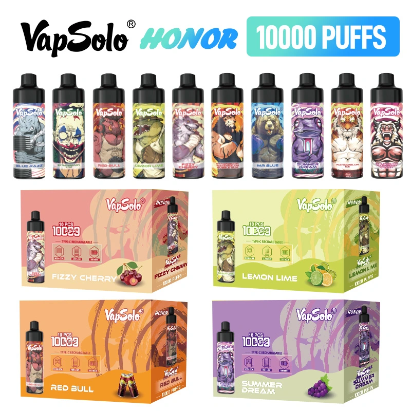 Vapsolo New Vape 10000 Vapers Desechables 10000 Puffs E Vape Randm Tornado 10K 12000 Puffs 2/3/5% Nicotine Salt 20ml E Liquid Wholesale Electronic E Cigarette