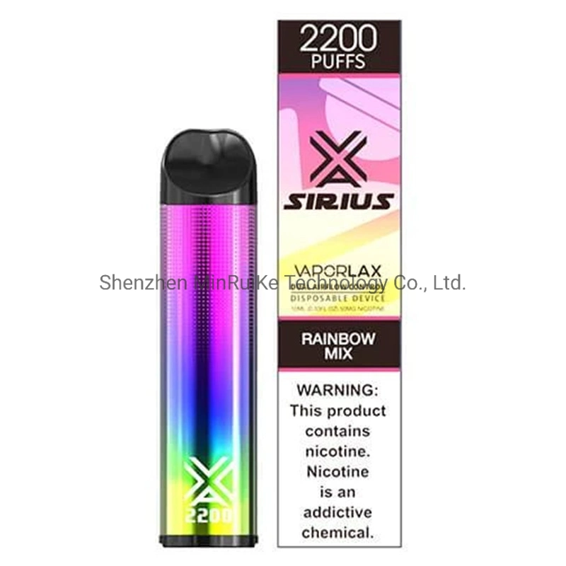 Vaporlax Sirius 2200 Puffs Disposable Pen 10ml E-Liquid 1500mAh Battery Vape