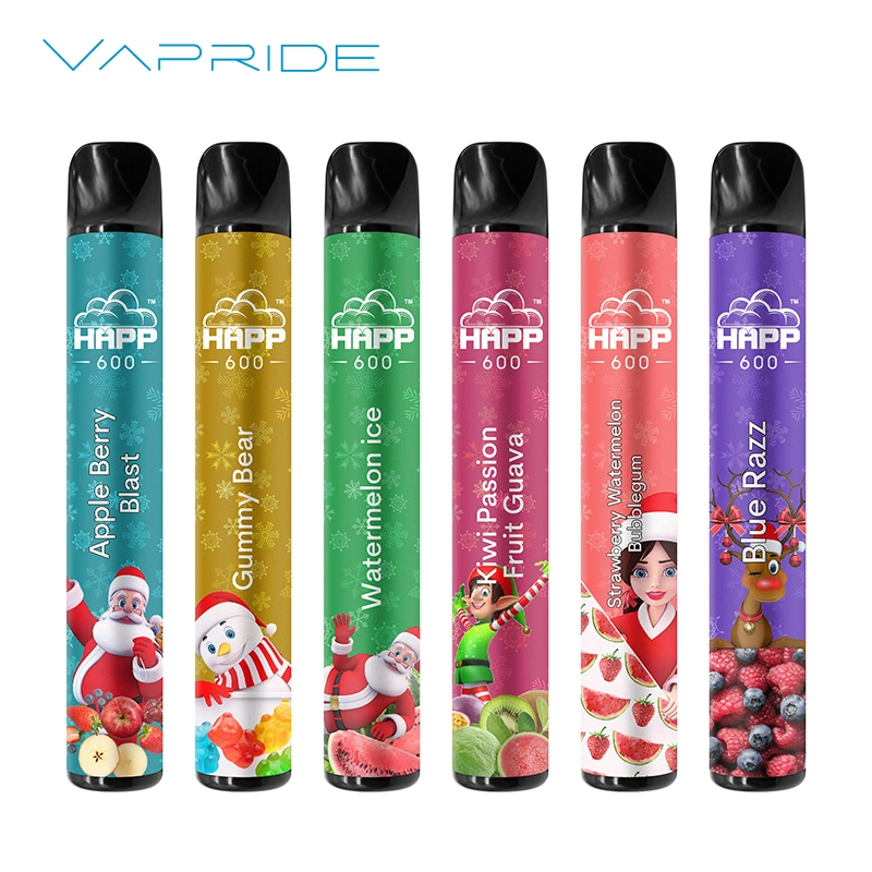 Vapride Online Shopping Happ 600 Puffs Wholesale Poland Electronic Cigarette Disposable Vape Pen