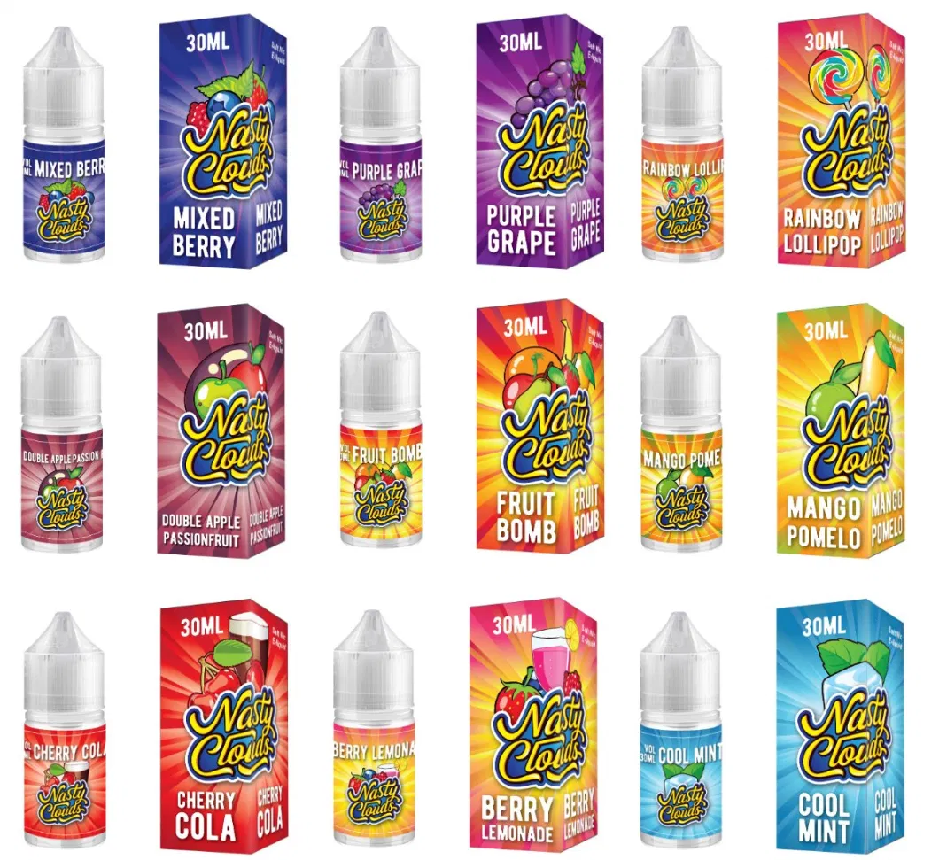 Nic Salt Vape Juice Shisha 10ml 30ml 50ml 60ml 100ml E Liquid Various Flavors Vape Pod E-Juice