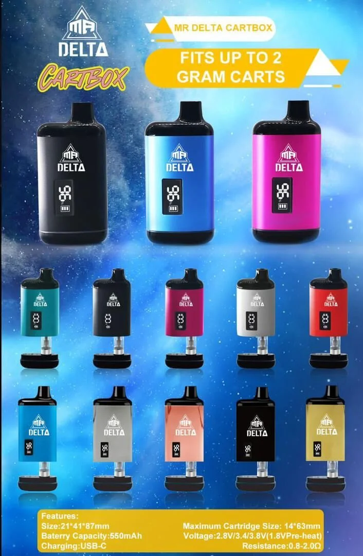 Customized OLED Screen Vape Battery 510 Thread Mr Delta Cartbox 2.0