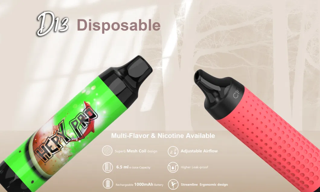 2022 New Arrival Star Model Hepy PRO 2000 Puffs Airflow Adjustable Ciglikes Mesh Coil Atomizer Vabar Disposable Vape Pen Snus Tobacco Minion X Qlusive Vape