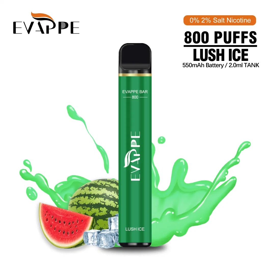 Original Evappe Bar 800 Puffs Desechable Vape Pen Precio De F&aacute; Brica Venta Al Por Mayor Buena Calidad