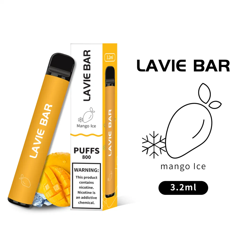 2022 Lavie Bar Zero 20mg 50mg Simple Style Disposable Vape 800 Puffs Vape Pen Disposable Vapes Puff with Tpd CE PSE Kc FDA