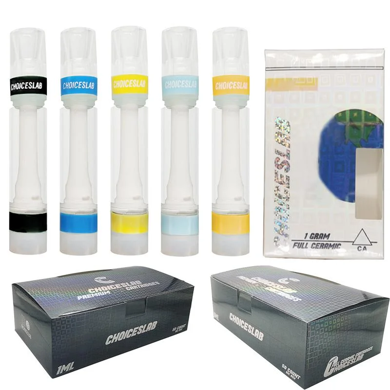 Hot Choiceslab Vape Catridges Ceramic Coil Holographic Packaging 0.8ml Empty Choiceslab Carts