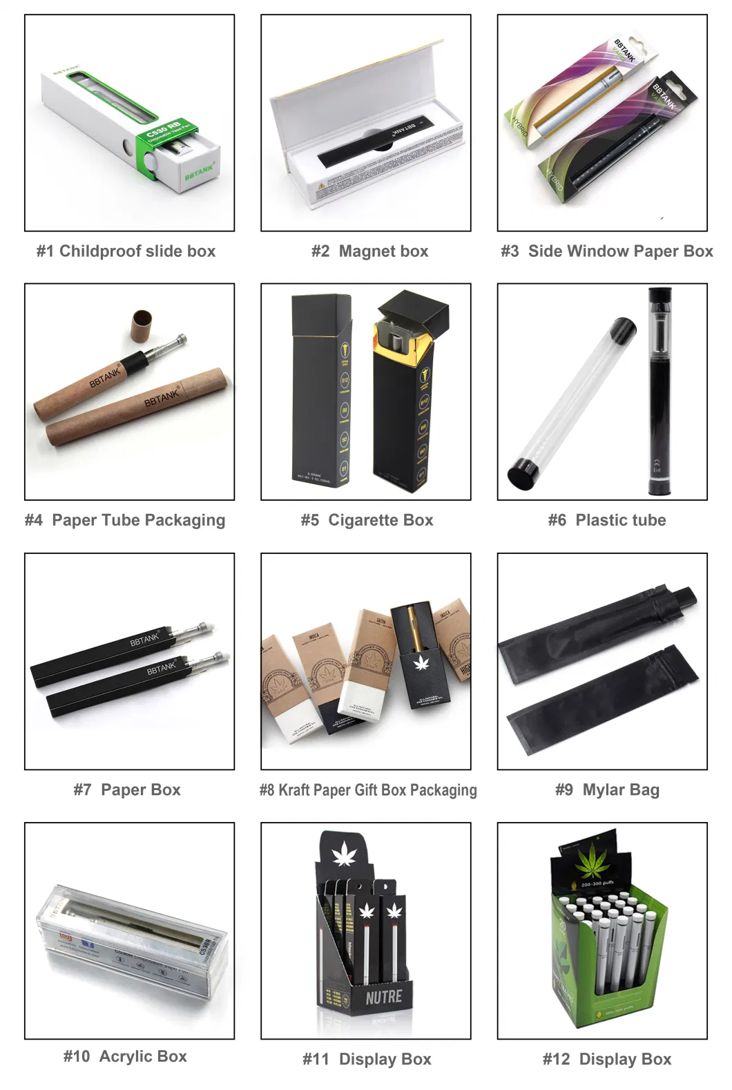 Vape Battery for Cartridges 510 Thread with 3 Different Voltage Settings Tank Rechargeable Battery 530mAh Battery