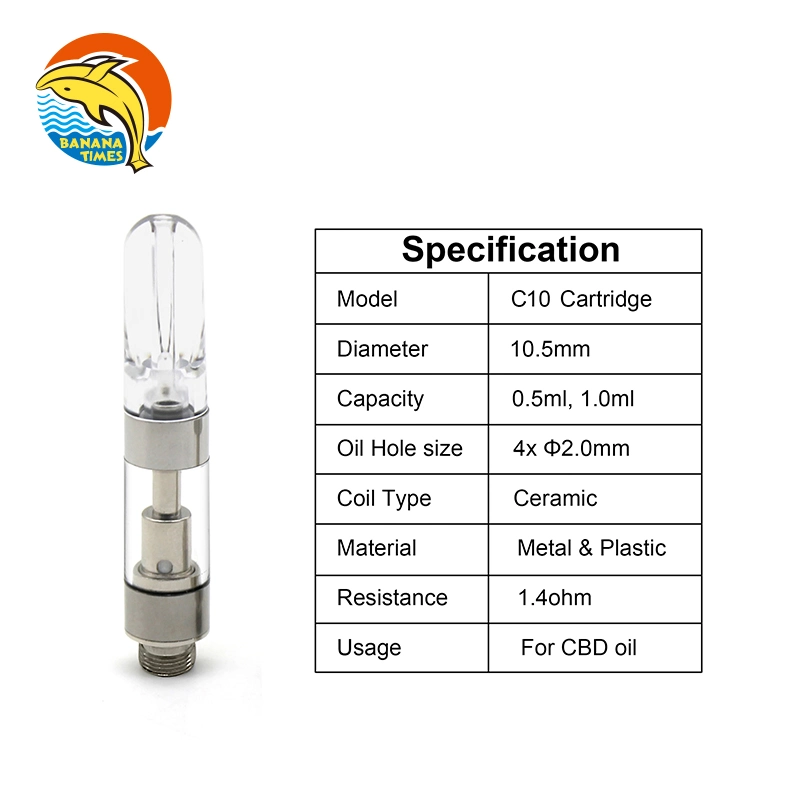 Big Chief Thick Oil Live Resin Extracts Empty Glass Vape Cartridge for Thick Oil 1.0ml