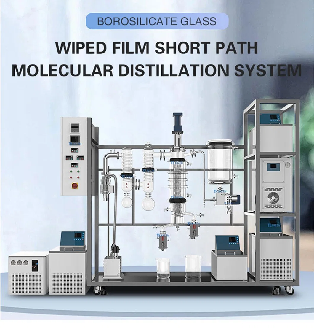 High Quality New 6 Inch Wiped Film Distillation Hemp Oil Vacuum Extraction Short Path Molecular Distillation System