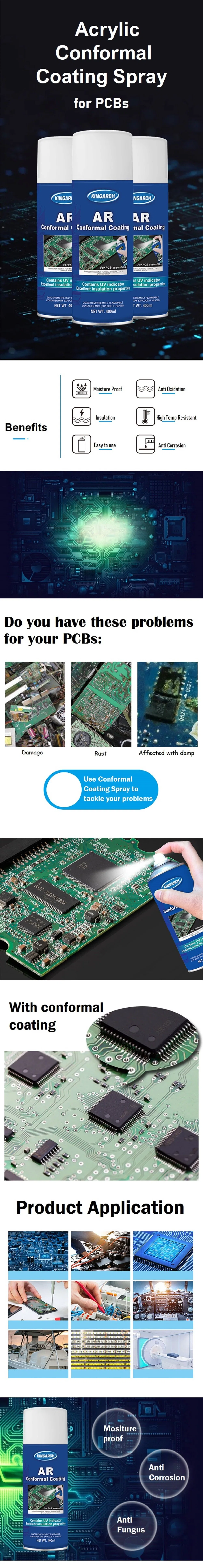 Rapid Drying Clear Acrylic Conformal Coating Spray Aerosol for Printed Circuit Board Protection