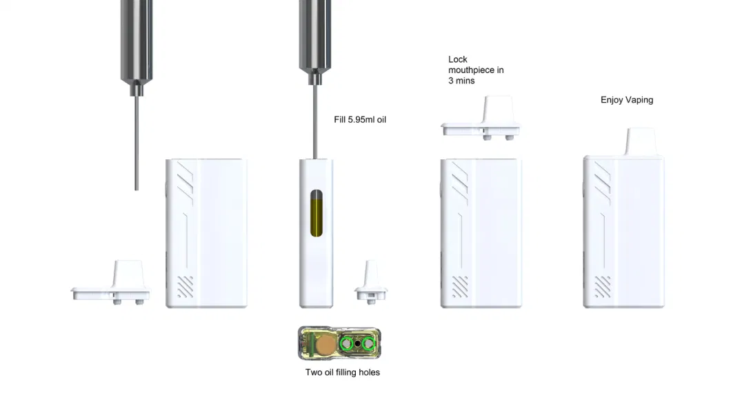 USA Hot Selling 6ml 7ml 8ml Box Dabwoods Rechargeable Custom Disposable Vape Pen 1ml Empty Disposable Vaporizer Pen for CB D Hhc Th C Thick Oil Free ODM/OEM