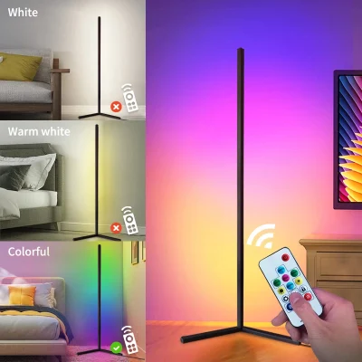 Lampada da pavimento RGB atmosfera LED da camera da letto luce da pavimento notturna Lampade per interni per decorazione domestica