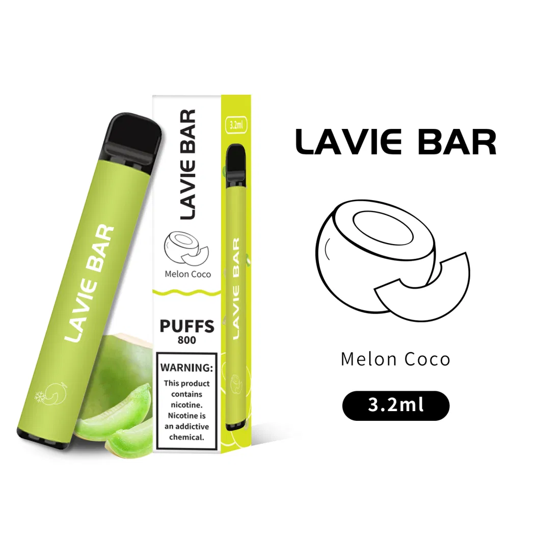 2022 Lavie Bar Zero 20mg 50mg Simple Style Disposable Vape 800 Puffs Vape Pen Disposable Vapes Puff with Tpd CE PSE Kc FDA