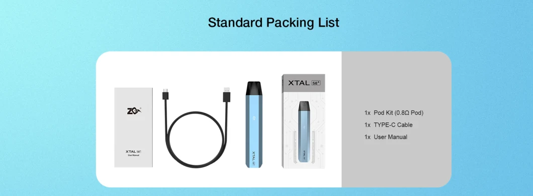 Zq Xtal Se+ Vape Pen Starter Kit Rechargeable Mini Cigarette 9 Colors Fashion Electronic Cigarette Kit with Mesh Coil