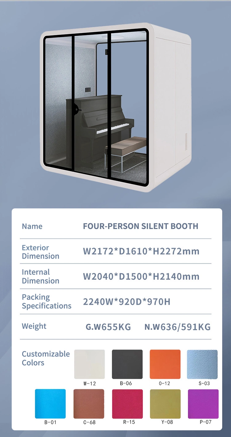 Hot Sale Office Furniture Meeting Acoustic Soundproof Phone Booth Privacy Pod Transparent Home Office Pod