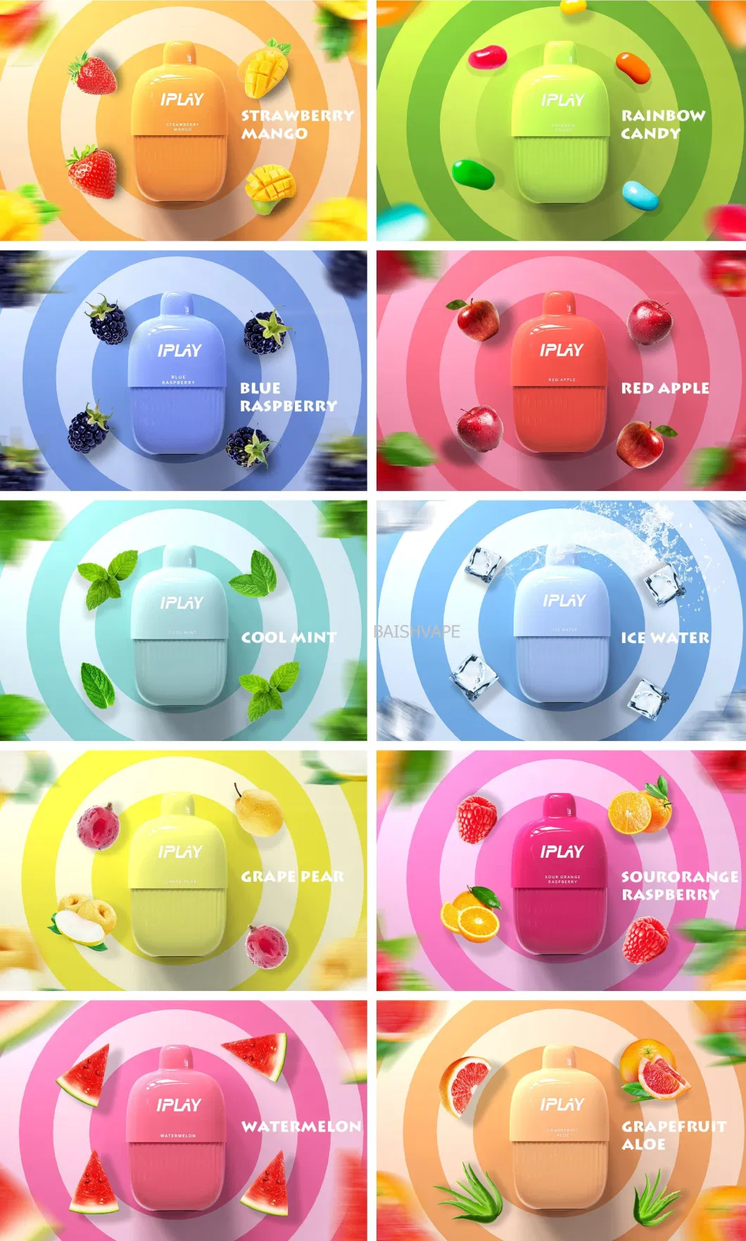 Zbood Private label RGB Hello Cartoon Ske Hyperbar Pod Iplay Ecco 7000 Puff Disposable Vape