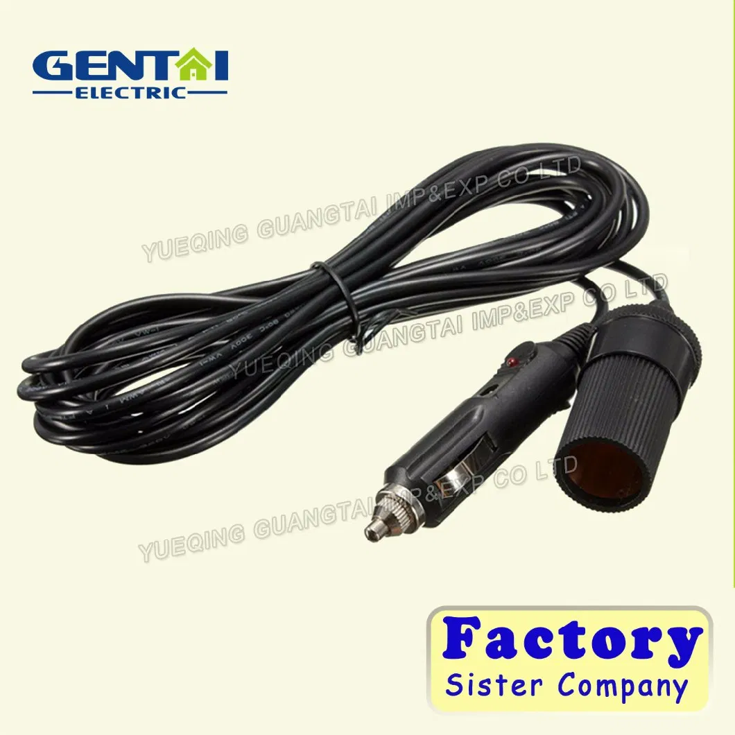 Car Cigarette Lighter Extension Cable Power Socket Adapter