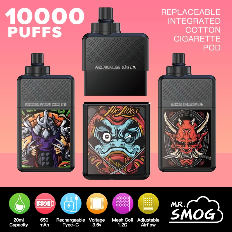 Tornado 10000puffs 20ml E Liquid Vape Cartridges Vape Pod Device Portable Disposable Vape Pen E-Cigarette Starter Kits