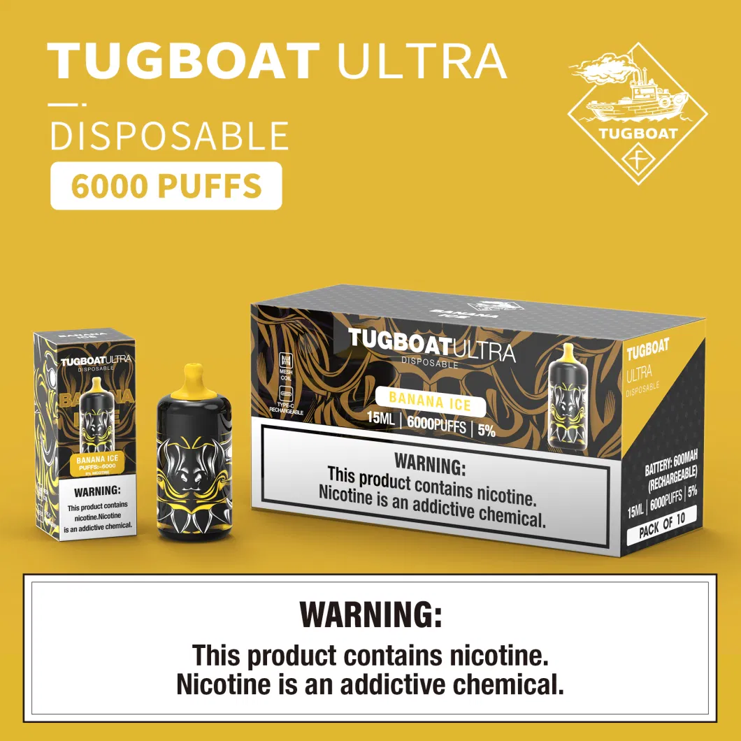 OEM ODM Tugboat 6000 Cheap Electronic Cigarettes Disposable Vape Wholesale Bulk