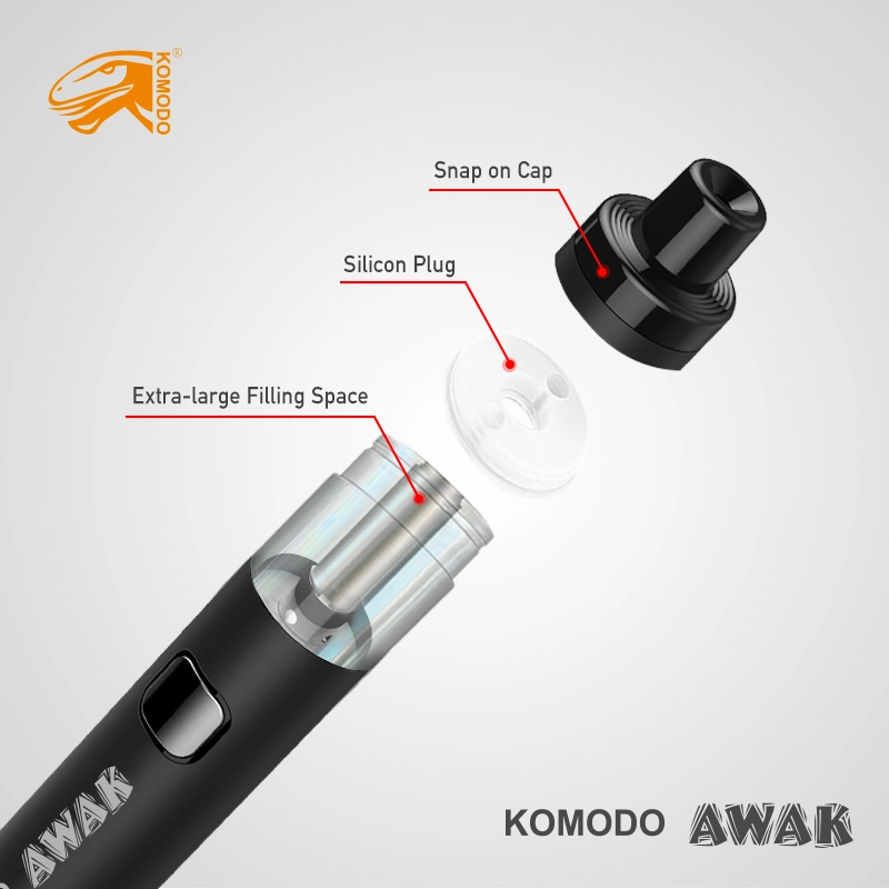 Komodo Awak Bar 3ml Disposable Vape Pod Pen Rechargeable Thick Oil Vaporizer Pen 500mAh Battery 3ml Pod Cartridge