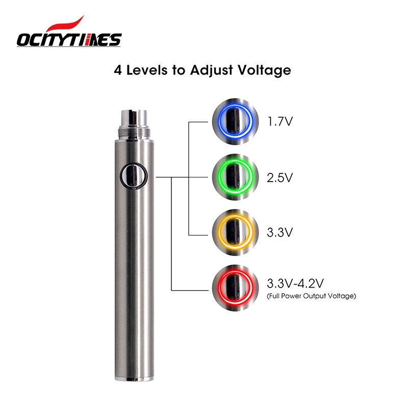 4 Level Adjustable Voltage Battery 1.7V 2.5V 3.2V 4.2V E Cigarette Vape Battery