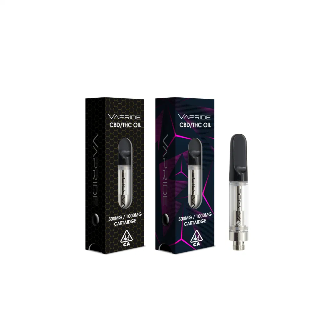 Vapride No Leakage 0.5ml 1.0ml Ceramic Coil Carts Ceramic Tip Glass 510 Cartridges Vaporizer Atomizer