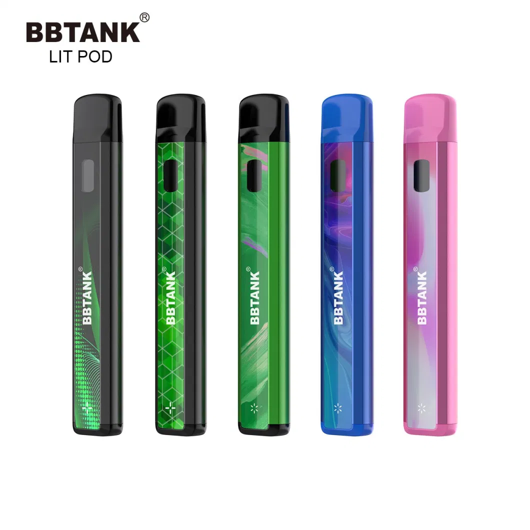Bbtank Thick Oil Pen Empty 1ml Disposable Vape Hhc Rechargeable Disposable for D8 Oil Vape Pod