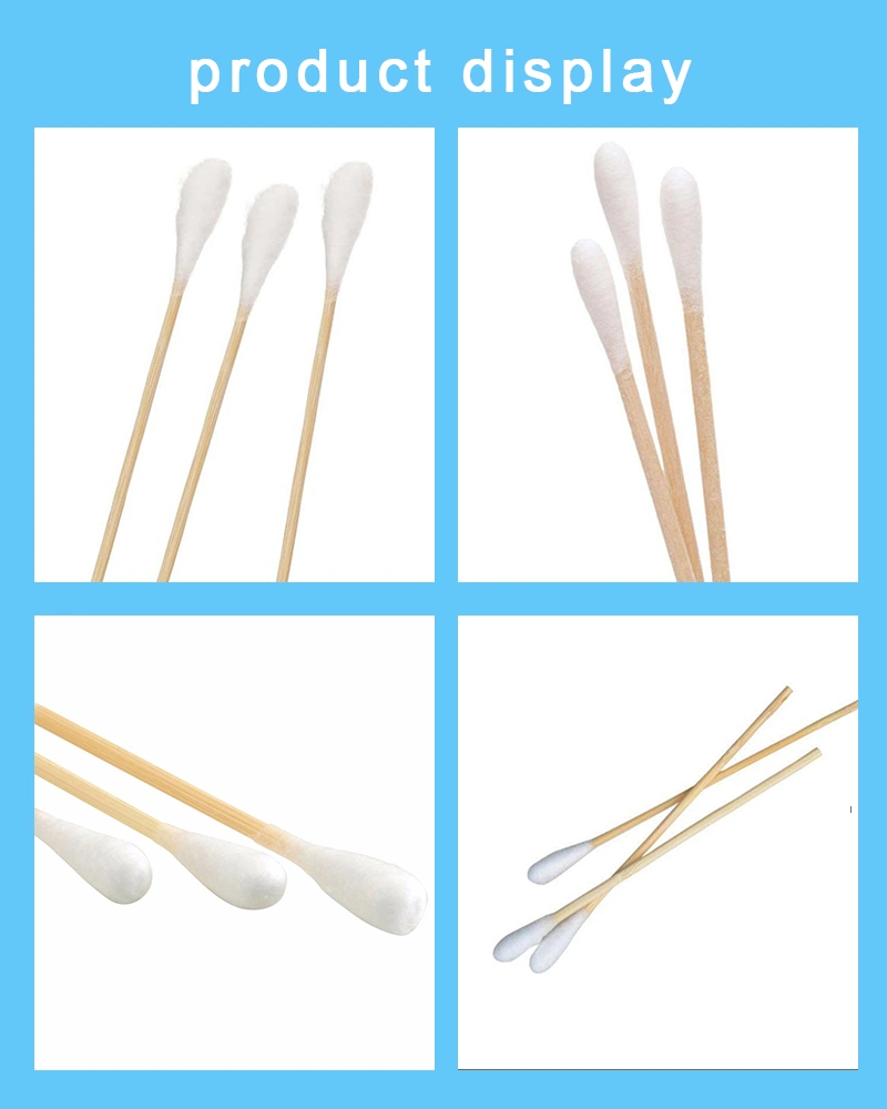 Wholesale Cheap Price Medical Wood Cotton Swab Stick Tip