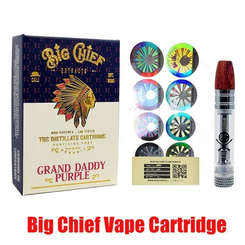 High Quality 0.8ml 1ml Empty Disposable E-Cig Vape Cartridge Big Chief Carts