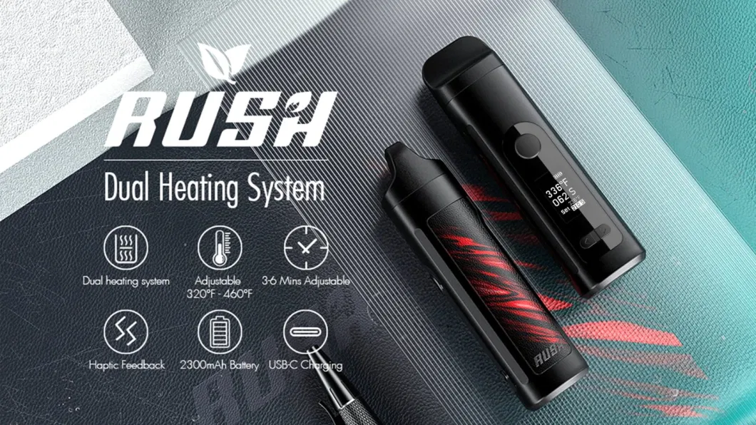 Weecke Rush Dual Heating Hybrid Vaporizer Wholesale Custom Dry Herb Vaporizer