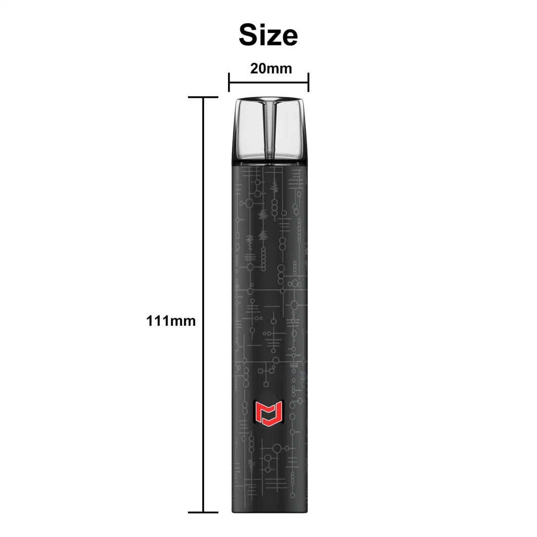 1600puffs E-Cigarette Disposable Vape Pen Transparent Crystal Cigarette Holder Vape Pods
