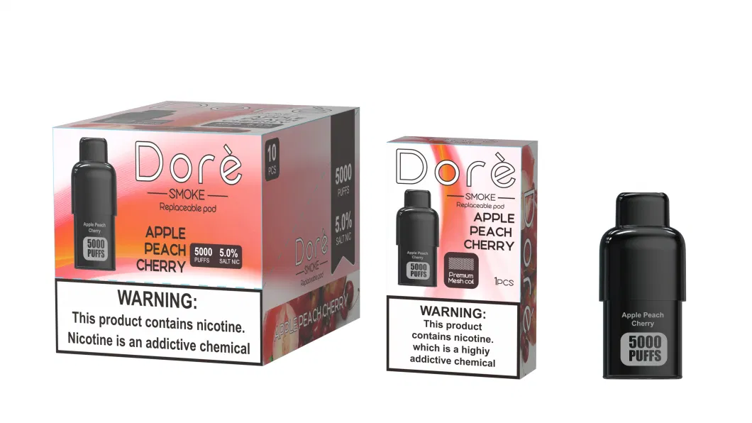 Wholesale Replaceable Vape Pen Disposable 5000 Puffs Pod Bar Dore Rechargeable Battery Vapes