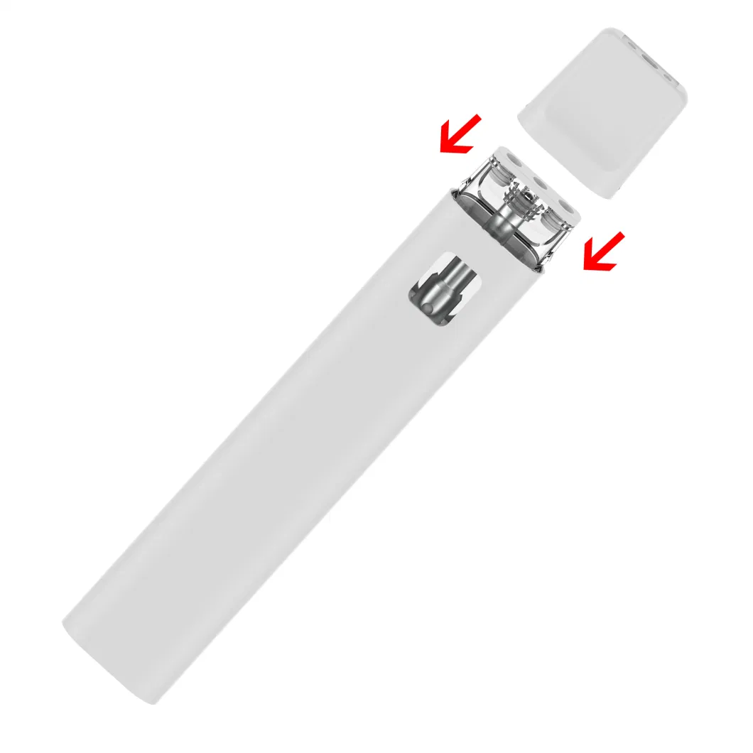 USA Ca Wholesale Imini Customized Logo Packaging 1ml 2ml 2 Gram Vape Disposable Vape Pen Cotton Postless Hhc Oil Pod with White Gold Buttons 1g 2g