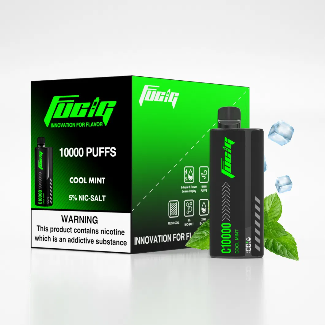 Rechargeable Disposable Vape 10000 Puffs Fucig C10000 E-Cigarette Starter Kits with Screen