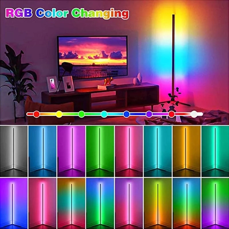 RGB Floor Lamp Bedroom LED Atmosphere Night Lamp Floor Light Living ROM Decor Indoor Standing Lamps for Home Decoration