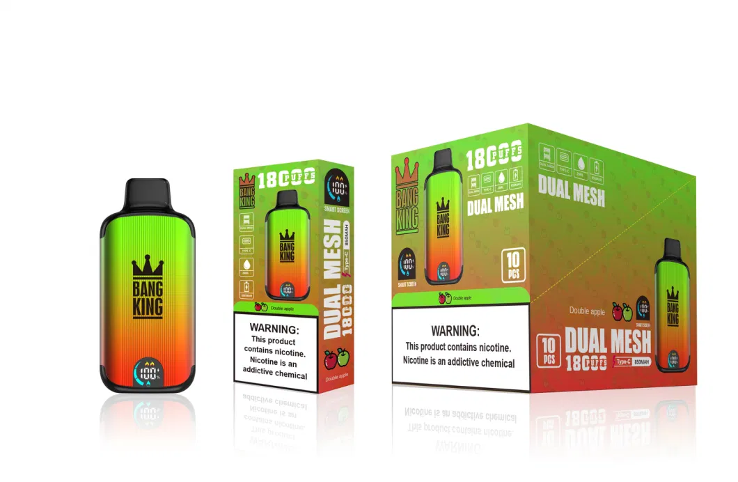 Bang King 18000 Puffs Wholesale Disposable I Vape Randm Tornado LED E Cigarette 5% Geek. Bar Vape Pen Alien Cigarette Tornado