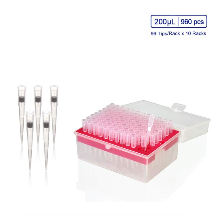 Excellent Price Lab Sterile Rnase Dnase Free Pipette Plastic Tips with Cotton Filter 200UL -1000UL