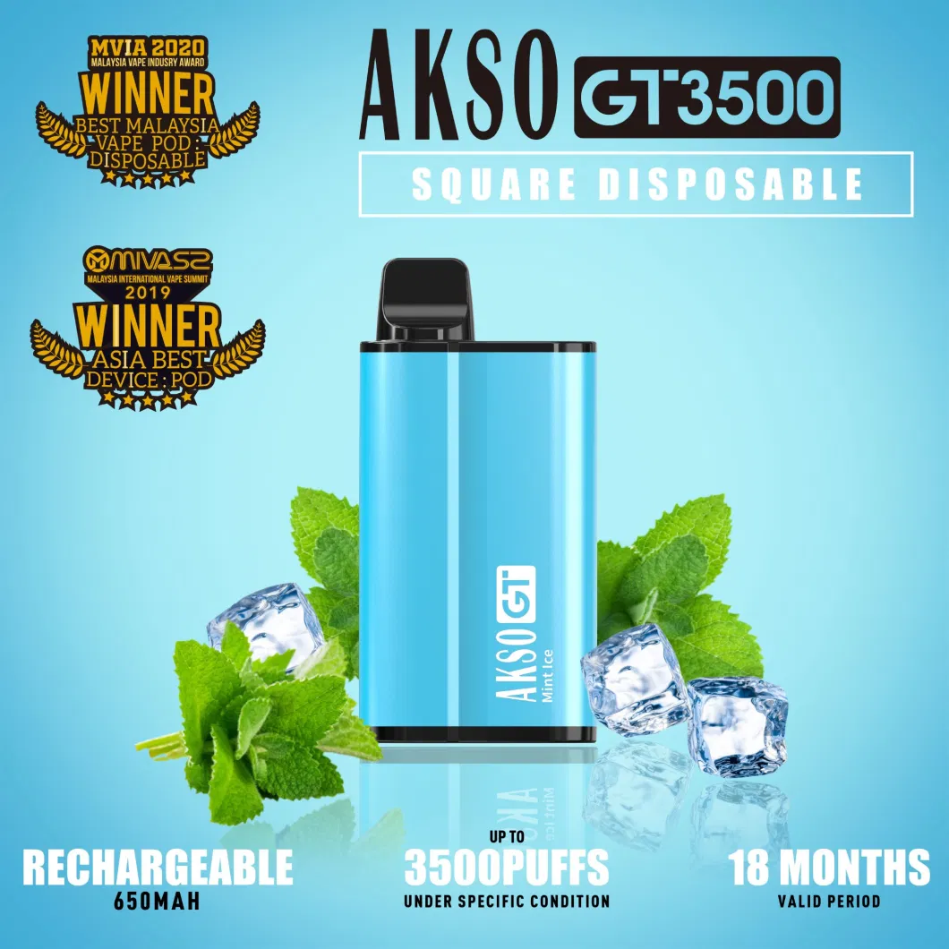 Wholesale Disposable Vape Pen Disposable Vaporizer Akso Gt 3500 Puff Plus Rechargeable Tobacco Free Nicotine