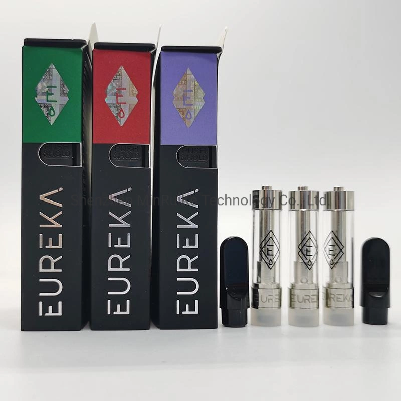 Eureka Press on Vape Cartridge Empty Oil Vaporizer 1ml Ceramic Press in Tip 510 Thread Wax Atomizer Pens